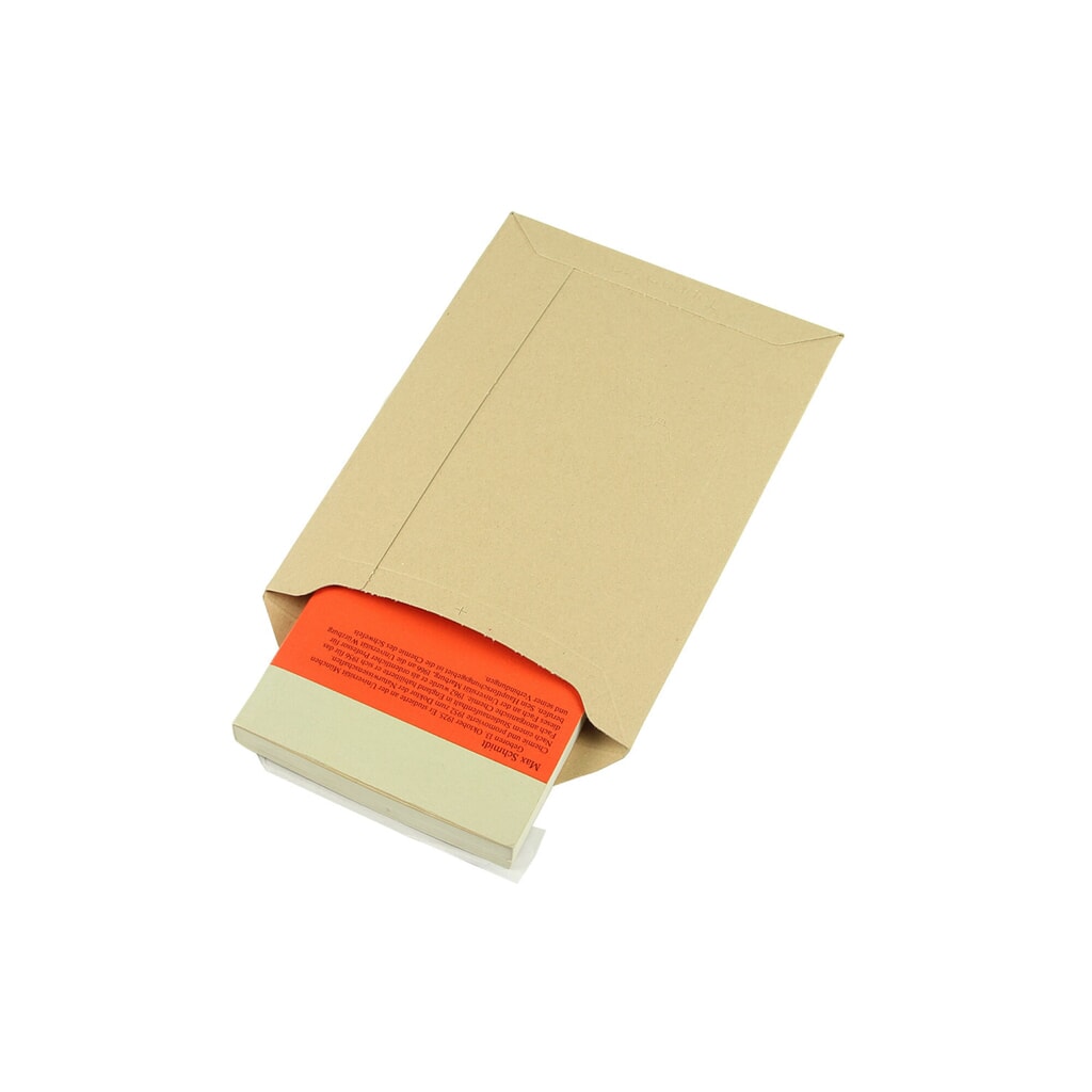 Vollpapp-Versandtasche, 175x250mm, A5, 450g/qm, mit SK-Verschluss, 1 VE = 100 Stk Produktabbildung Nr. 3: Vollpapp-Versandtasche, 175x250mm, A5, 450g/qm, mit SK-Verschluss, 1 VE = 100 Stk