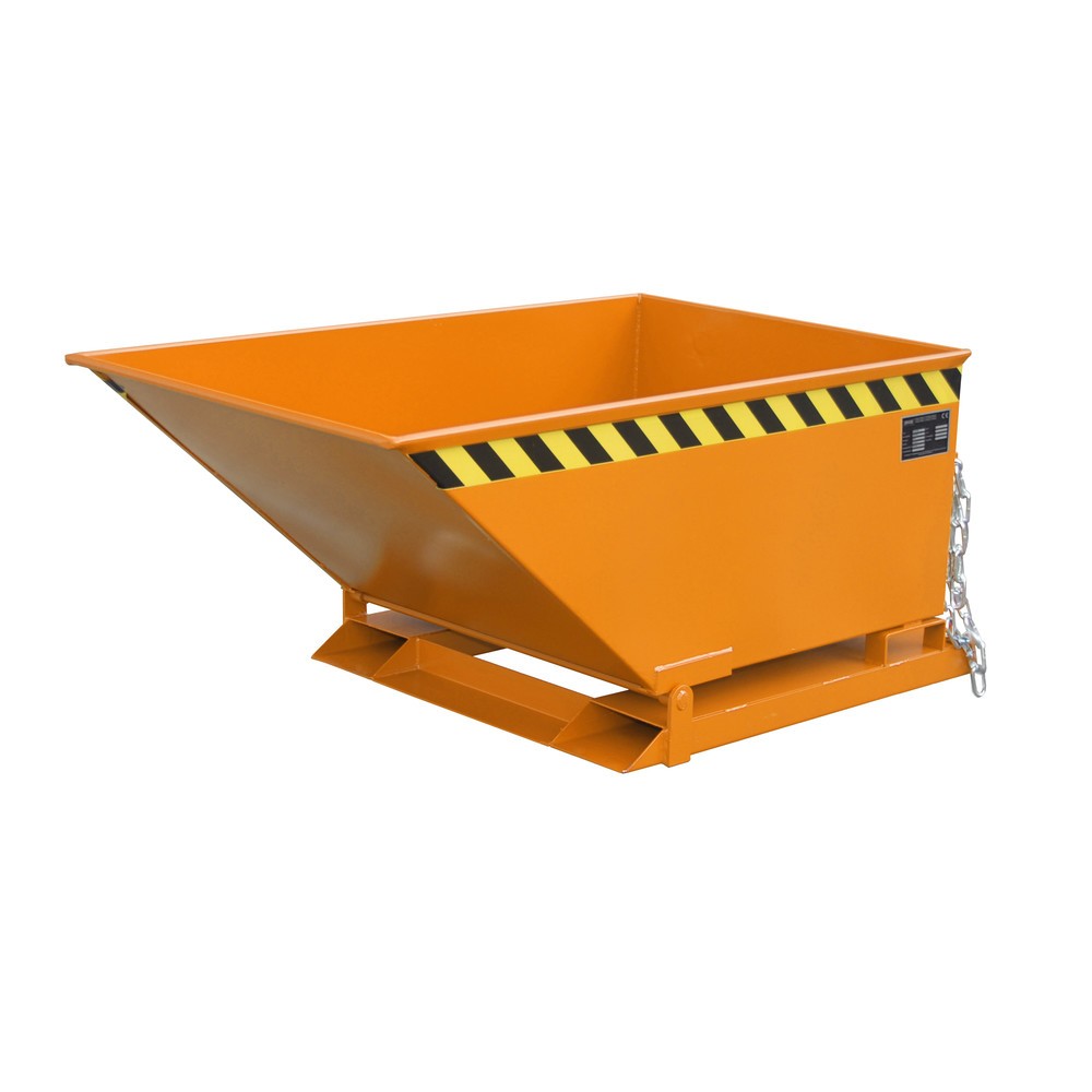 Imagen del producto: Bauer® Volquete de virutas, cubeta baja, pintado, volumen 0,4 m³, RAL 2000 amarillo naranja