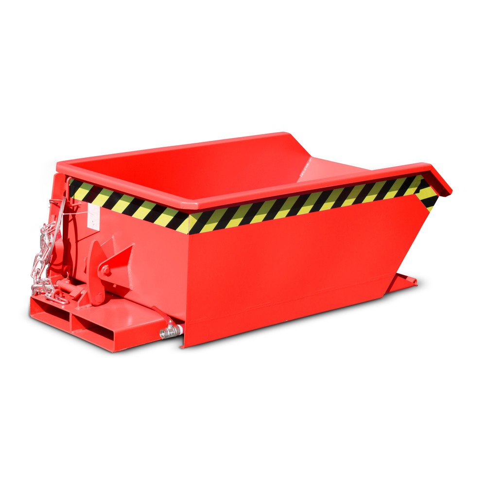 Número de imagen del producto 3: Bauer® contenedor mini chip, altura de construcción extremadamente baja, pintado, volumen 0,23 m³, RAL 5012 azul luminoso