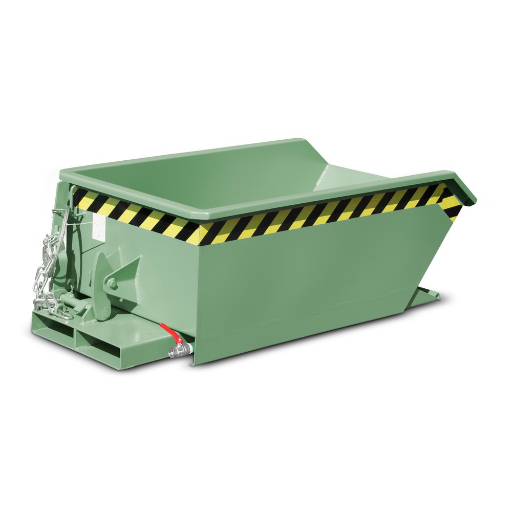 Número de imagen del producto 4: Bauer® contenedor mini chip, altura de construcción extremadamente baja, pintado, volumen 0,23 m³, RAL 5012 azul luminoso