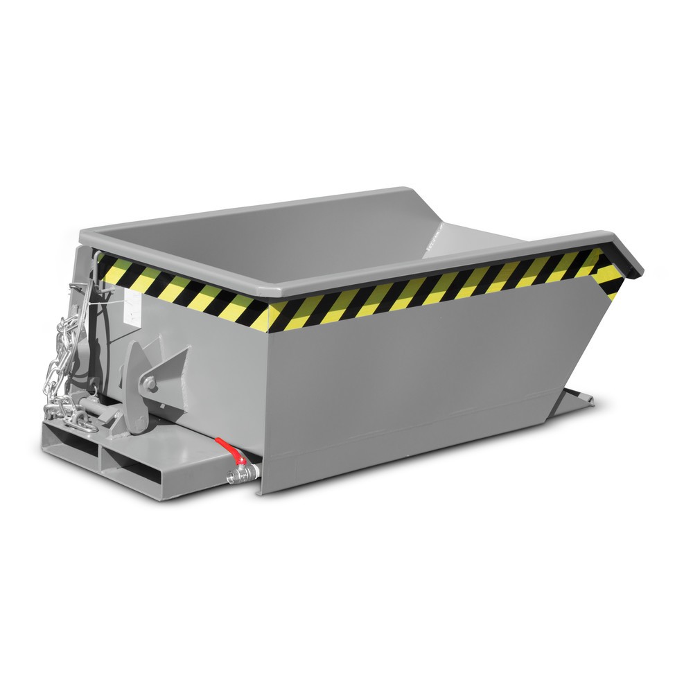 Número de imagen del producto 5: Bauer® contenedor mini chip, altura de construcción extremadamente baja, pintado, volumen 0,23 m³, RAL 5012 azul luminoso