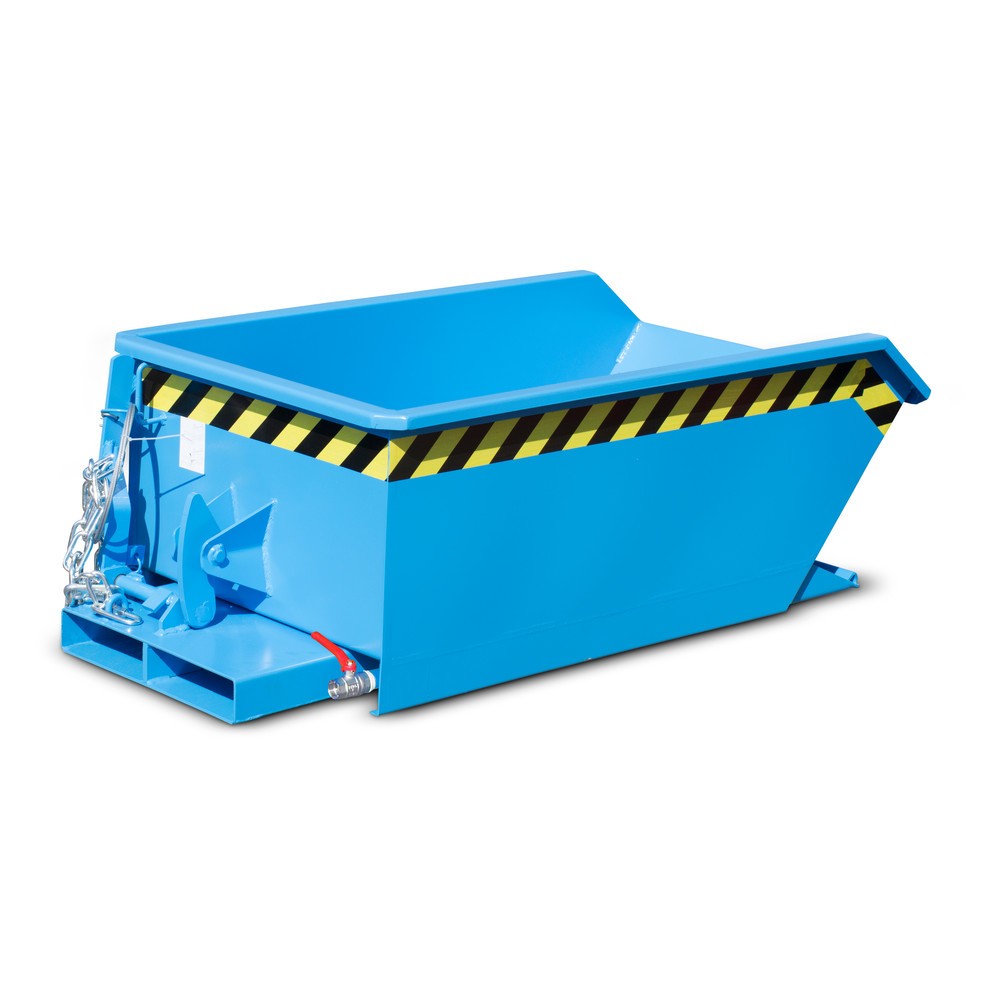 Número de imagen del producto 6: Bauer® contenedor mini chip, altura de construcción extremadamente baja, pintado, volumen 0,23 m³, RAL 5012 azul luminoso