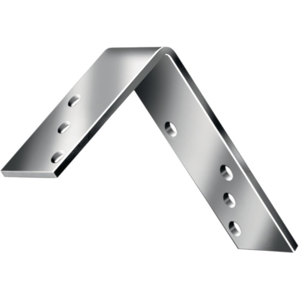 Produktabbildung: VORMANN Balkenwinkel, stark Stahl, L120x80 mmmm Breite 35 mm, blau verzinkt Stärke 4 mm