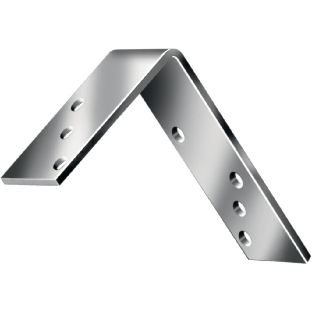 Produktabbildung: VORMANN Balkenwinkel, stark Stahl, L100x75 mmmm Breite 30 mm, blau verzinkt Stärke 3 mm
