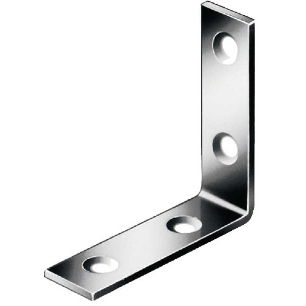 Produktabbildung: VORMANN Stuhlwinkel Länge 100 x 100 mm, Stahl blau verzinkt, Breite 20 mm Stärke 2,5 mm