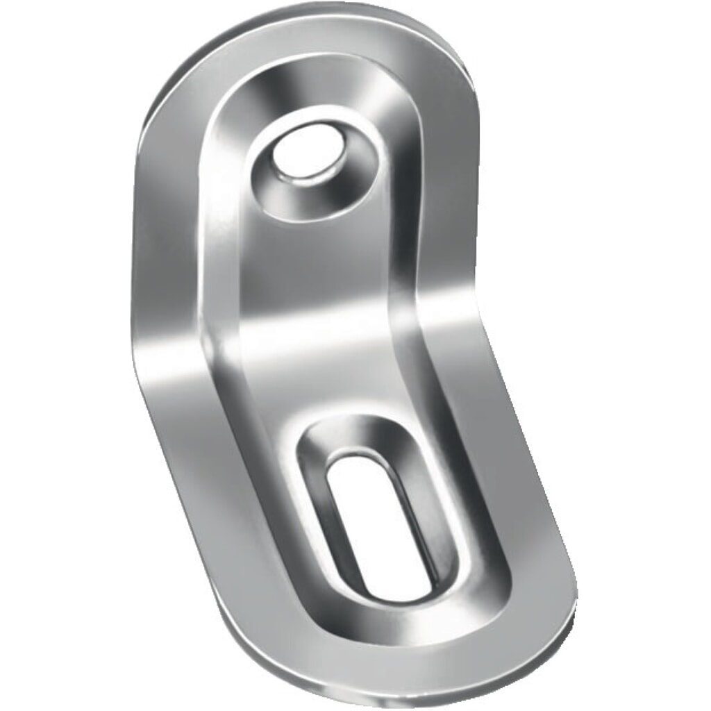 Produktabbildung: VORMANN Verstellwinkel, Stärke 1 mm Stahl roh, Länge 39 x 28 mm Breite 22 mm, blau verzinkt