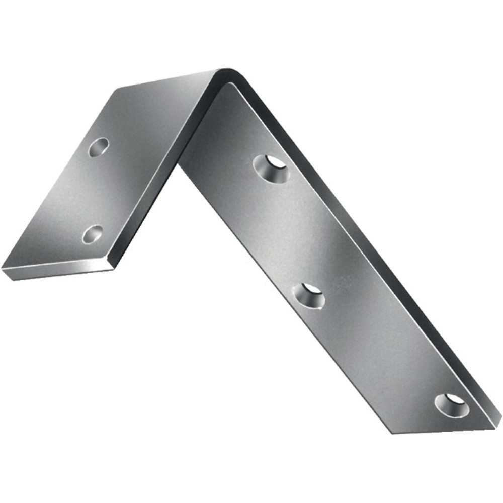 Produktabbildung: VORMANN Winkel Länge 100 x 50 mm, Stahl roh blau verzinkt, Breite 40 mm Stärke 5 mm