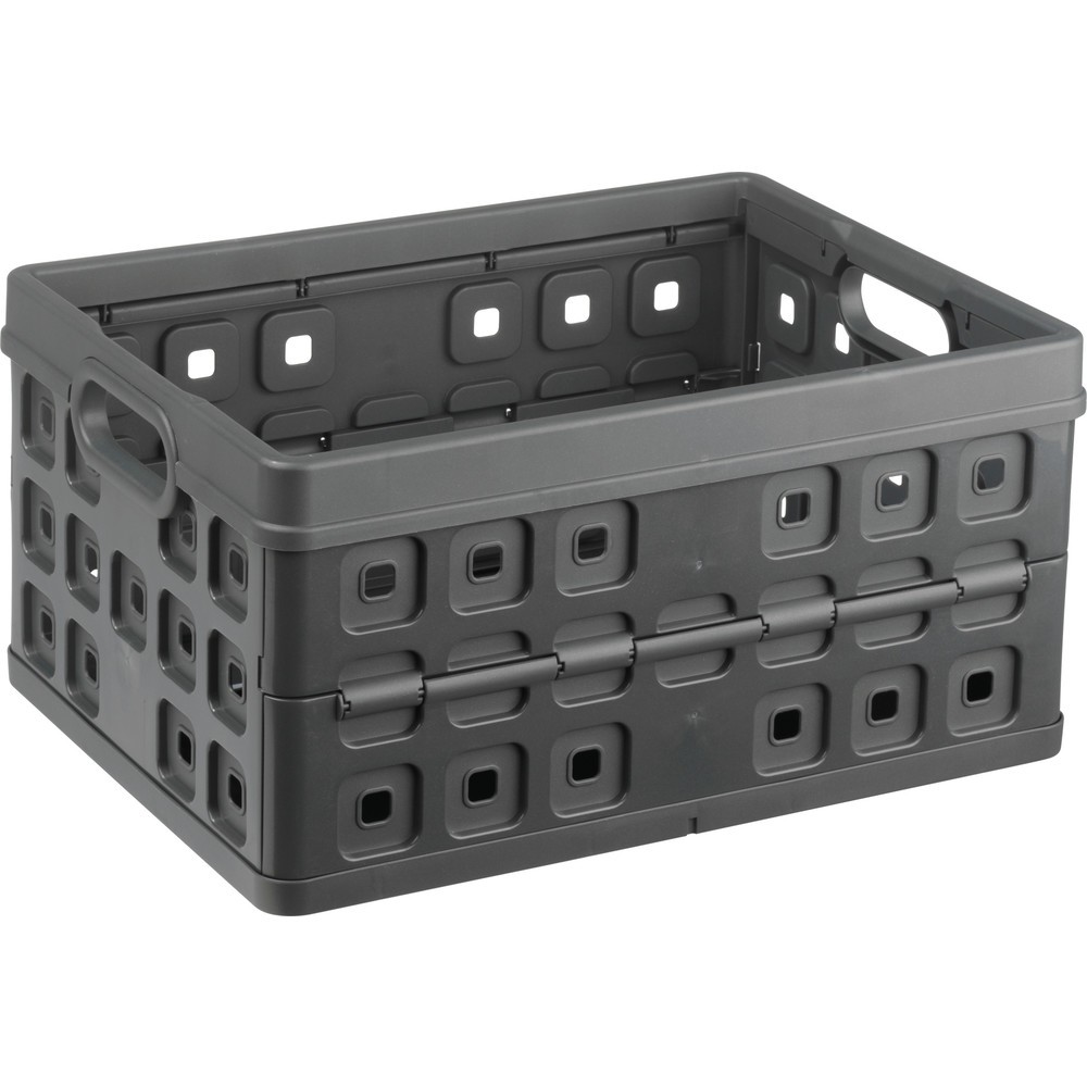 Product afbeelding: Vouwbox helit "the flap line", draagvermogen 30 kg, 32 liter, antraciet
