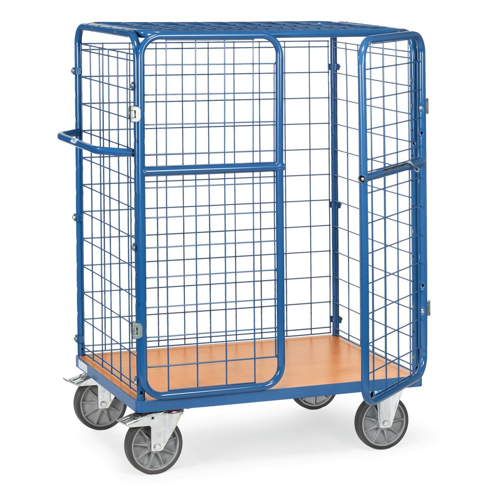 Obrázek produktu: Vozík na přepravu balíků fetra®, nosnost 600 kg, ložná plocha ŠxH 1000 x 700 mm, výška 1552 mm, se stříškou