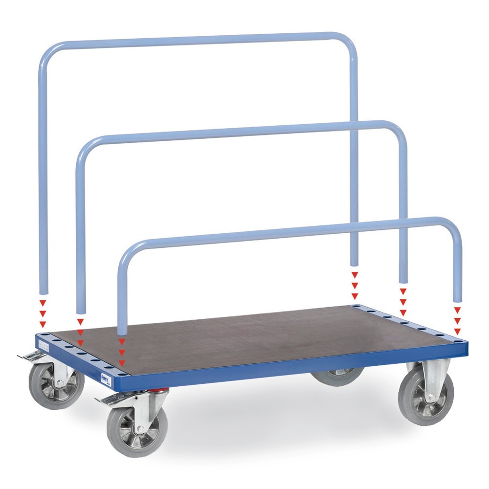 Obrázek produktu: Vozík na desky fetra®, bez oblouku, ložná plocha ŠxH 1600 x 800 mm, nosnost 1200 kg