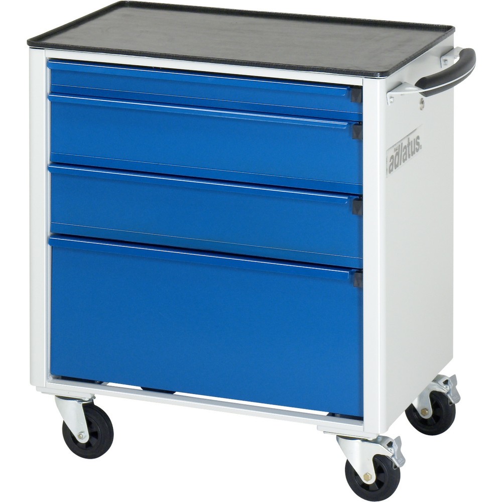 Číslo obrázka výrobku 2: Vozík na náradie RAU série 700, v × š × h 790 × 700 × 510 mm, 4 zásuv. 1 × 65, 2 × 130, 1 × 260 mm, kovová pracovná doska