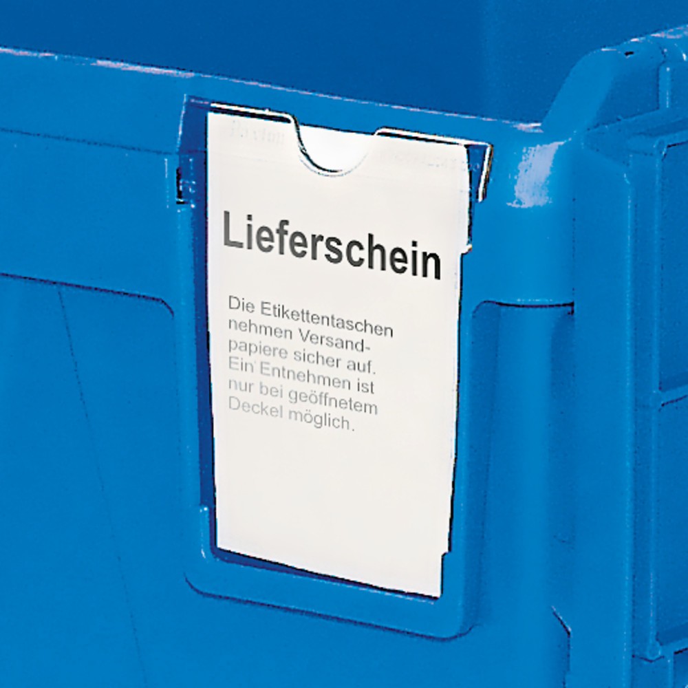 Číslo obrázku produktu 5: Vratný eurobox z polypropylenu včetně přihrádky na etiketu, 22 l