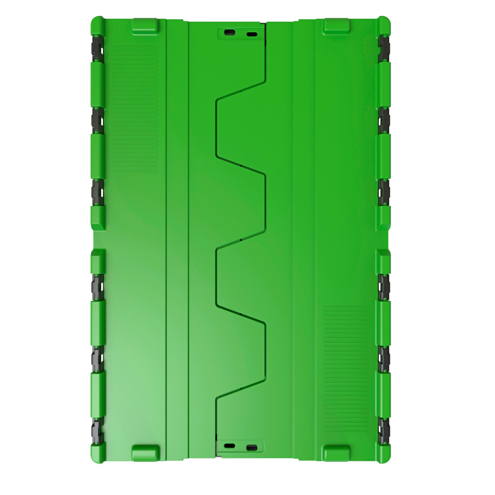 Číslo obrázka výrobku 3: Alpha Eurobox z PP regranulátu s výklopným krytom, čierno-zelený, 40 litrov, v × š × h 250 × 600 × 400 mm