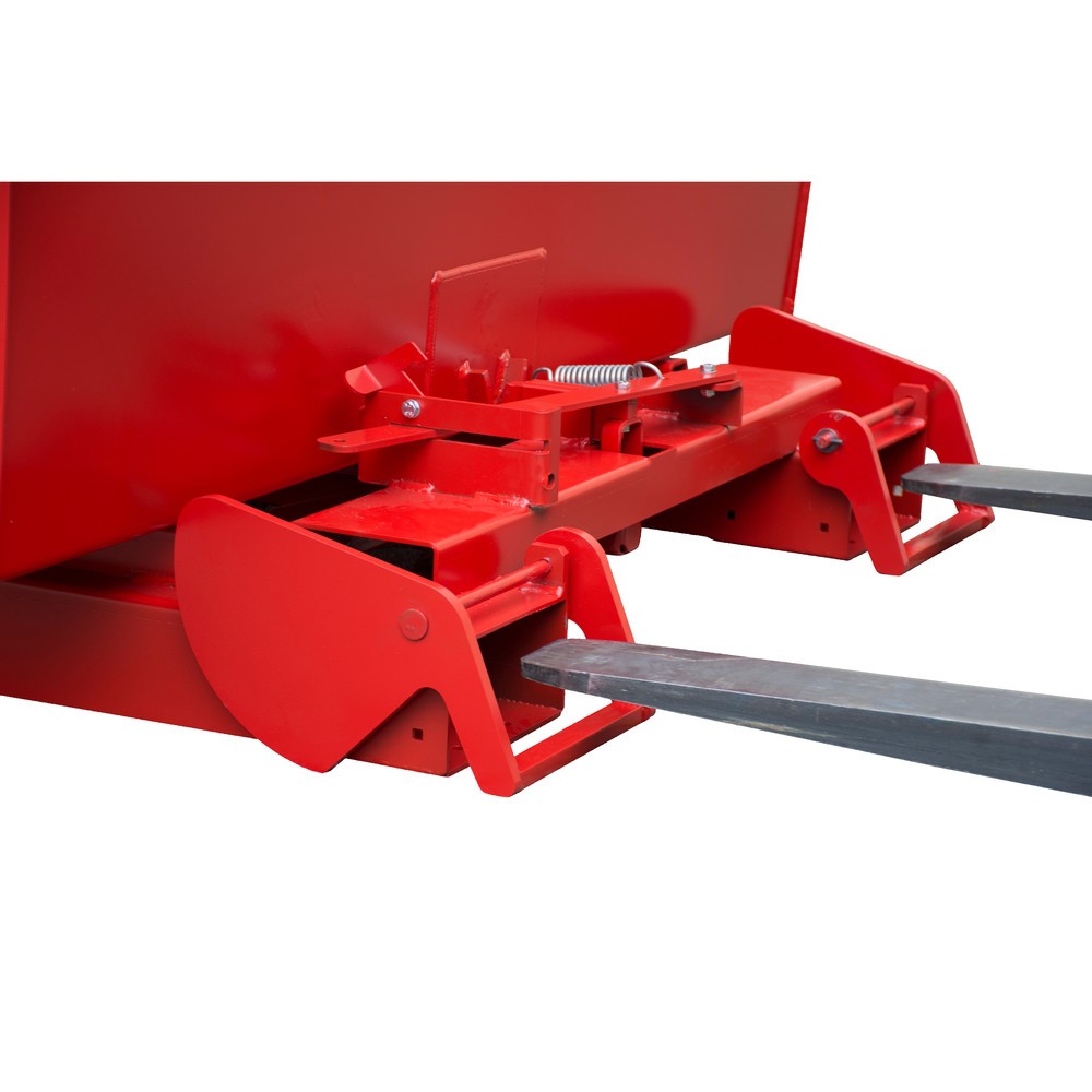 Číslo obrázka výrobku 10: Bauer® Sklápacia nádoba s automatickým valcovacím mechanizmom, nosnosť 1.000 kg, lakovaná, objem 0,6 m³, RAL 3000 ohnivá červená