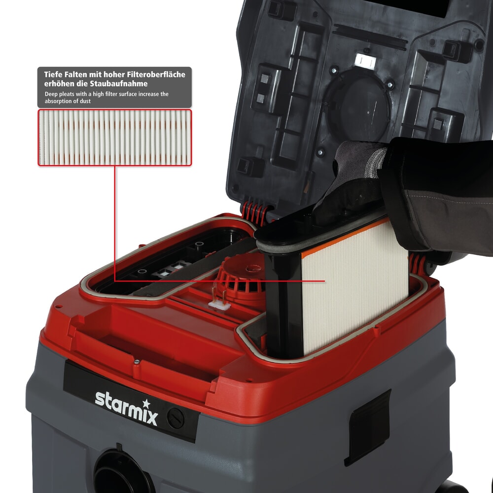 Číslo obrázka výrobku 7: Vysávač na mokrý/suchý starmix Compact, trieda prachu L, 1 600 W