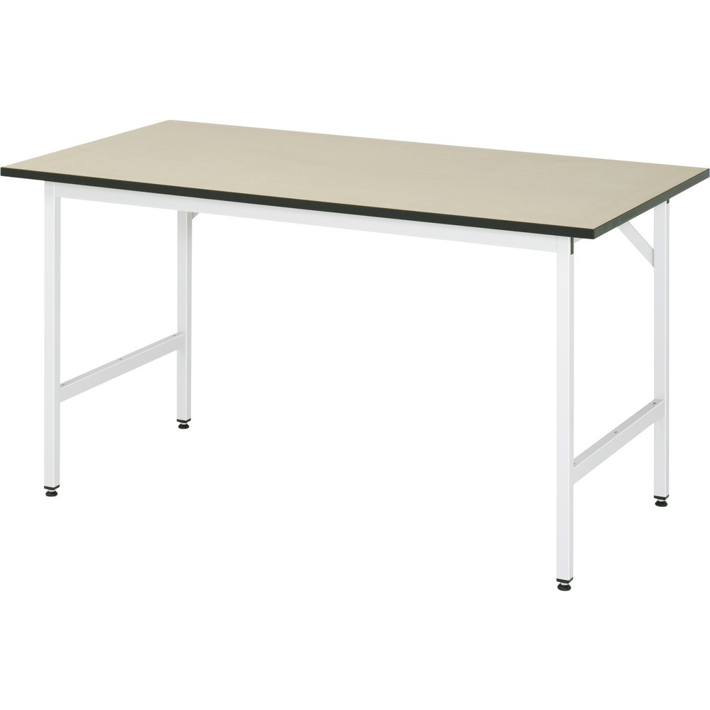 Obrázok výrobku: Výškovo nastaviteľný pracovný stôl RAU série JERRY, v × š × h 800 – 850 × 1 500 × 800 mm, pracovná doska z MDF