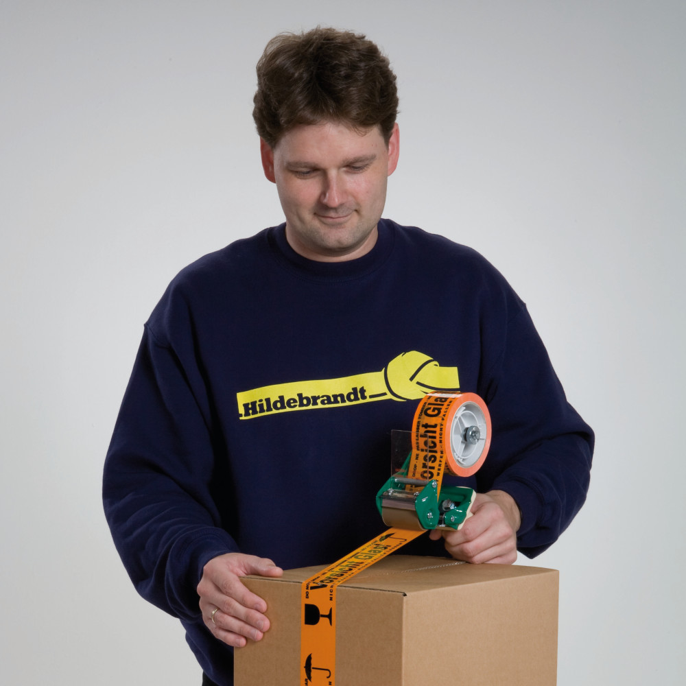 Productafbeelding nr. 2: Waarschuwingstape “Vorsicht Bruchgefahr” van PP, bandbreedte 48 mm