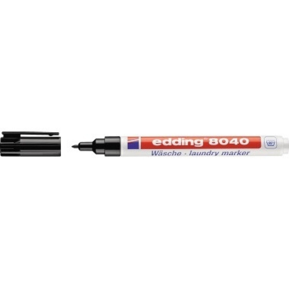 Produktabbildung: edding Wäschemarker 8040 4-8040001 1mm Rundspitze schwarz