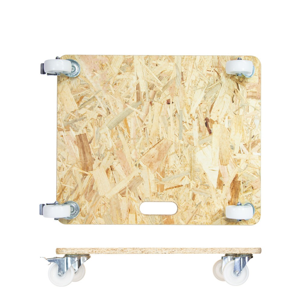 N° de l'image du produit 8 : WAGNER Aide au transport MM1172 590 x 490 mm, OSB 4 roues directrices pour appareil de transport Ø 75 mm, paliers à rouleaux, 2 dispositifs de blocage, capacité de charge 250 kg
