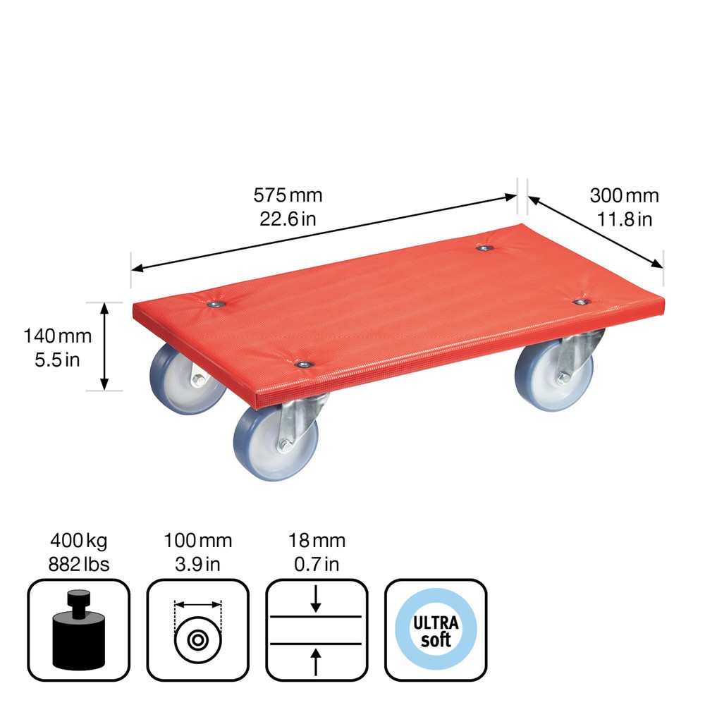 N° de l'image du produit 3 : WAGNER Aide au transport, entoilage ANTIDÉRAPANT 57,5 x 30 x 14 cm capacité de charge 400 kg