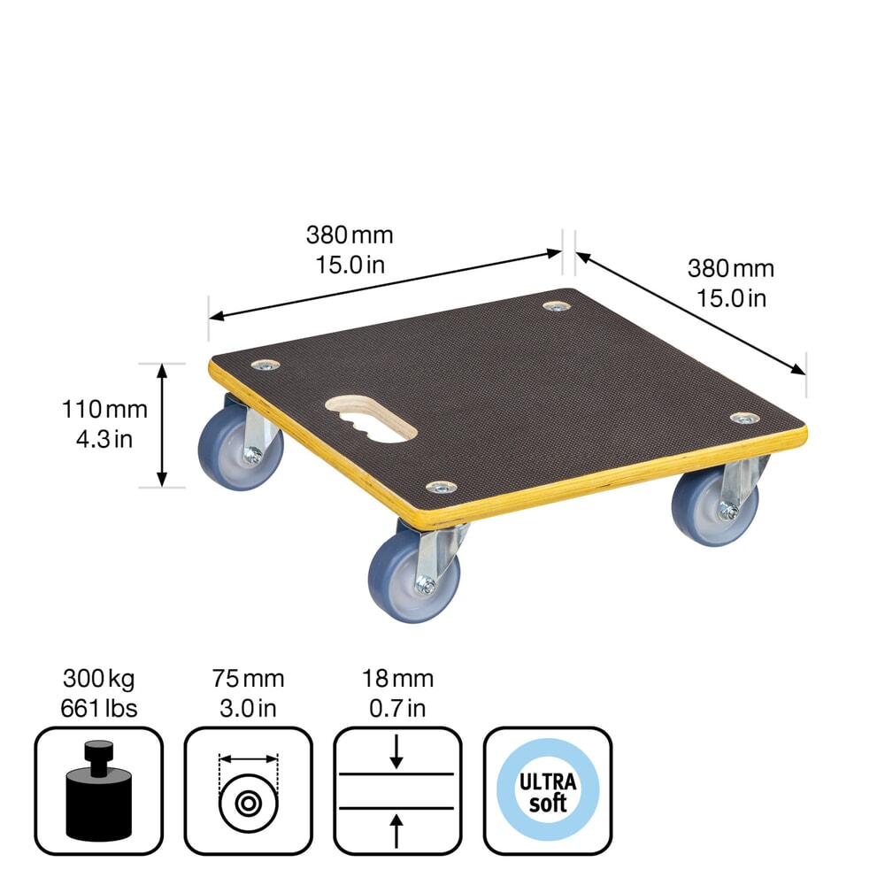 N° de l'image du produit 2 : WAGNER Aide au transport Multiplex MAXIGRIP - 38 x 38 x 11 cm, capacité de charge 300 kg