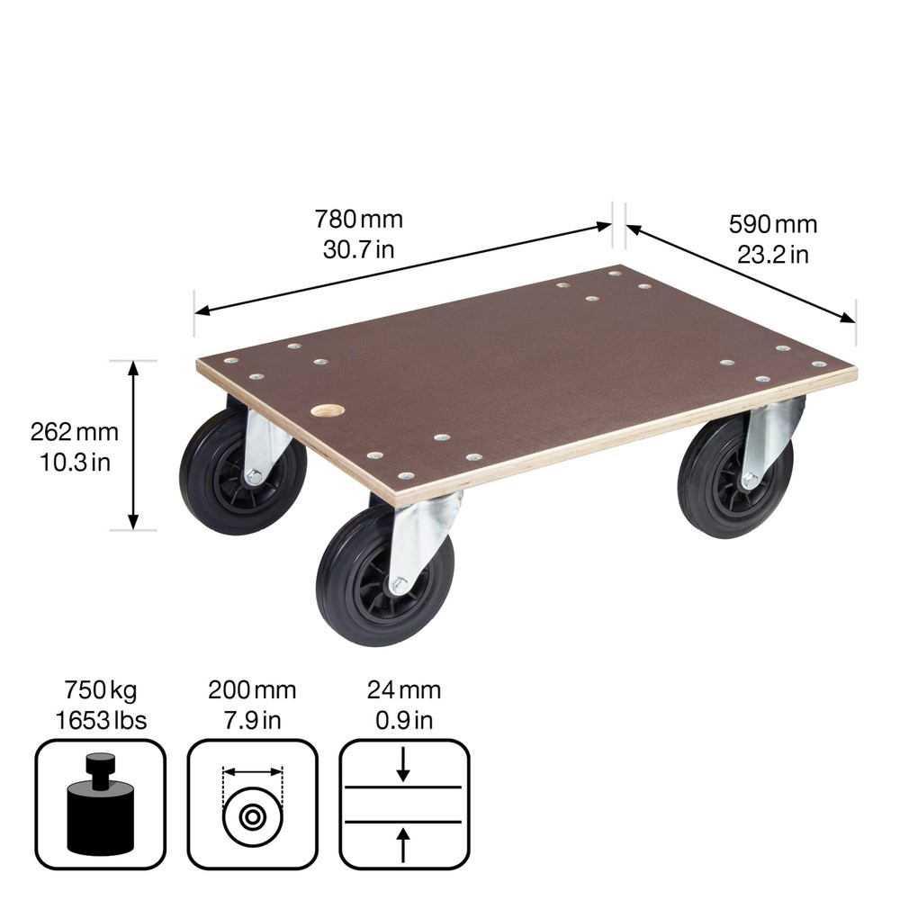 N° de l'image du produit 2 : WAGNER Aide au transport Pro MAXIGRIP 24 mm - 78 x 59 x 26 cm, capacité de charge 750 kg
