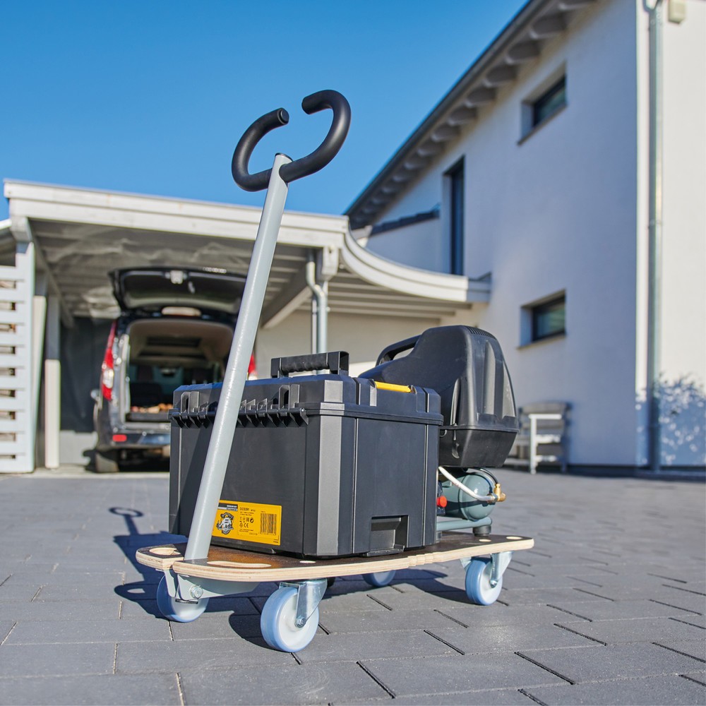 N° de l'image du produit 8 : WAGNER Aide au transport STAR CARRIER 80 x 40 x 14,5 cm timon capacité de charge 300 kg