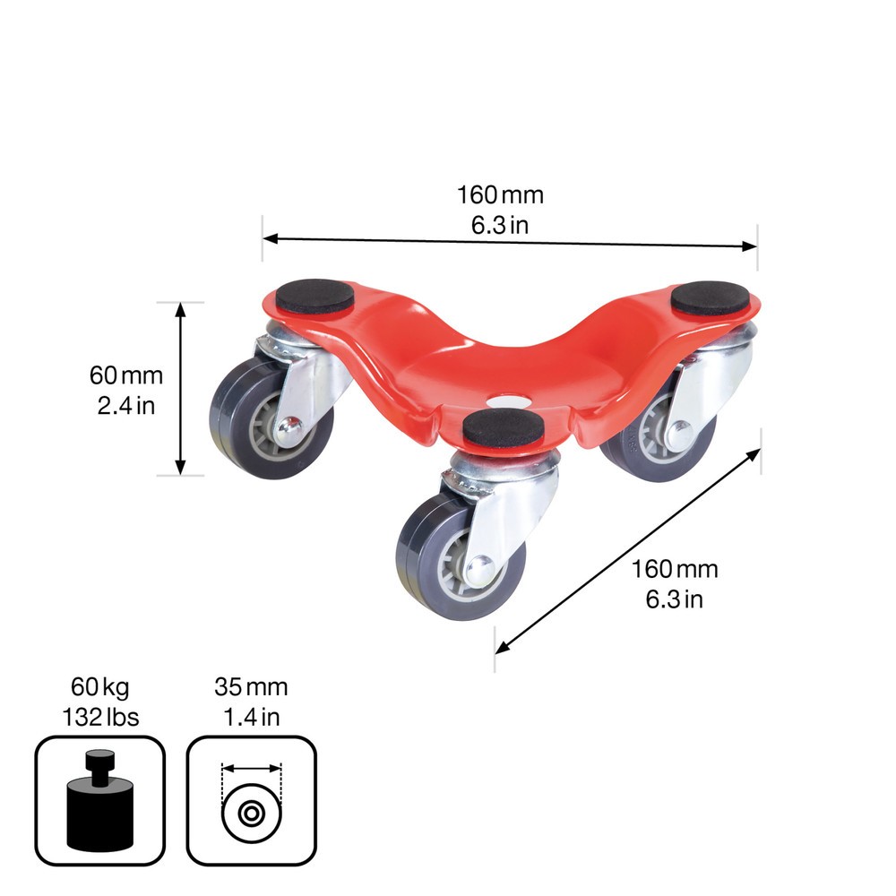 N° de l'image du produit 3 : WAGNER Aide au transport TRIANGLE - 16 x 16 x 16 cm x 6 cm, capacité de charge 60 kg