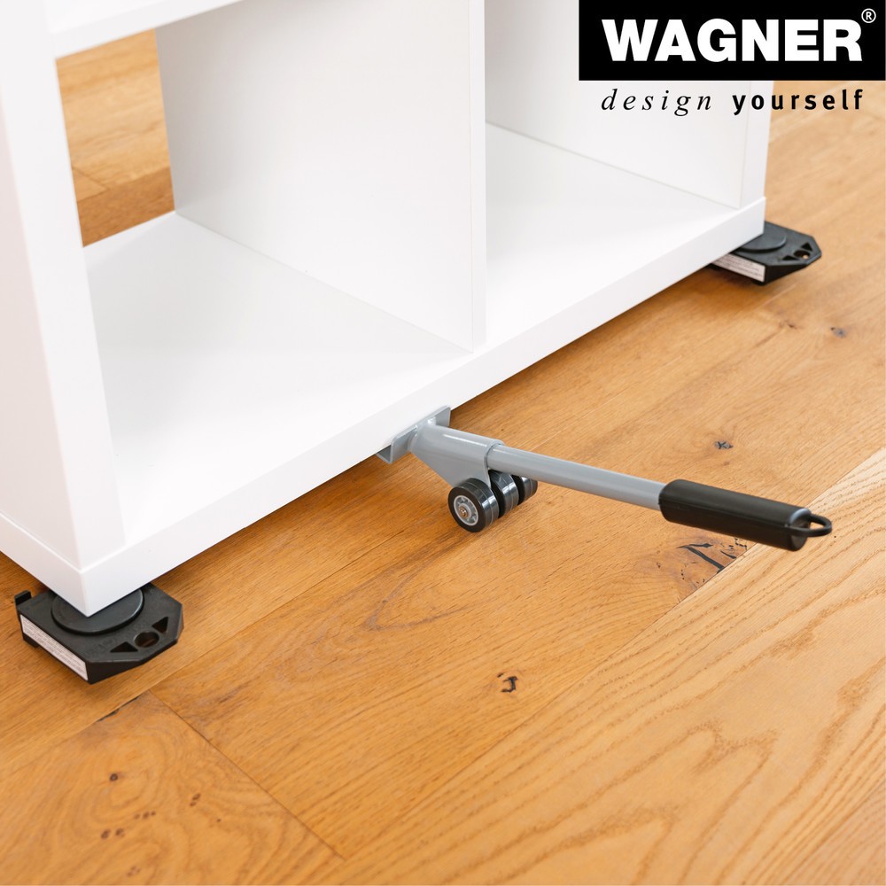 N° de l'image du produit 6 : WAGNER Lève-meuble / élévateur / aide au déménagement - 38 x 6,5 cm, acier, capacité de charge 150 kg