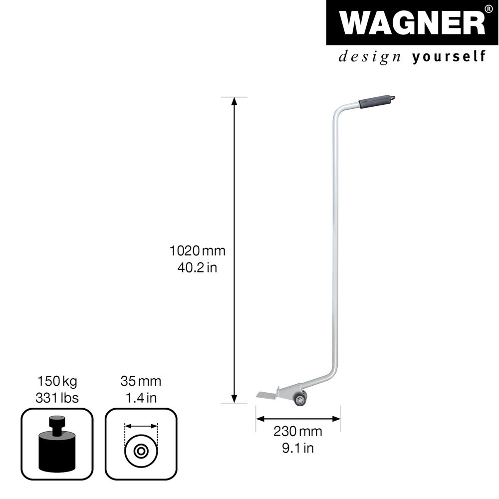 Produktabbildung Nr. 2: WAGNER Möbelheber/Umzugshelfer 102 x 23 cm, rückenschonend, TK 150 Kg