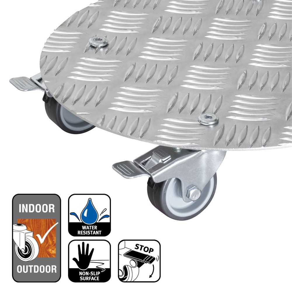 Produktabbildung Nr. 4: WAGNER Pflanzenroller ALASKA - Ø 30 x 7,5 cm Alu, TK 150 Kg