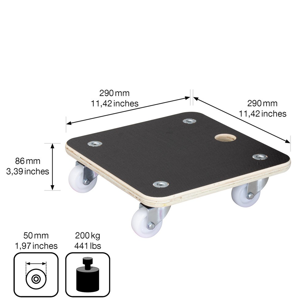 Produktabbildung Nr. 3: WAGNER Pflanzenroller MAXIGRIP 29 x 29 x 8,5 cm Holz TK 200 Kg