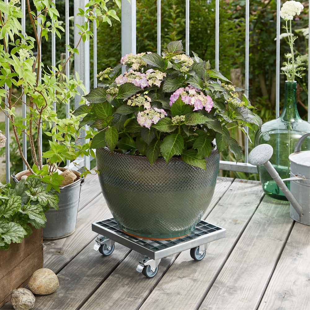 N° de l'image du produit 2 : WAGNER Rouleur pour plantes INDUSTRIAL STYLE - 29 x 29 x 9,5 cm, capacité de charge 200 kg