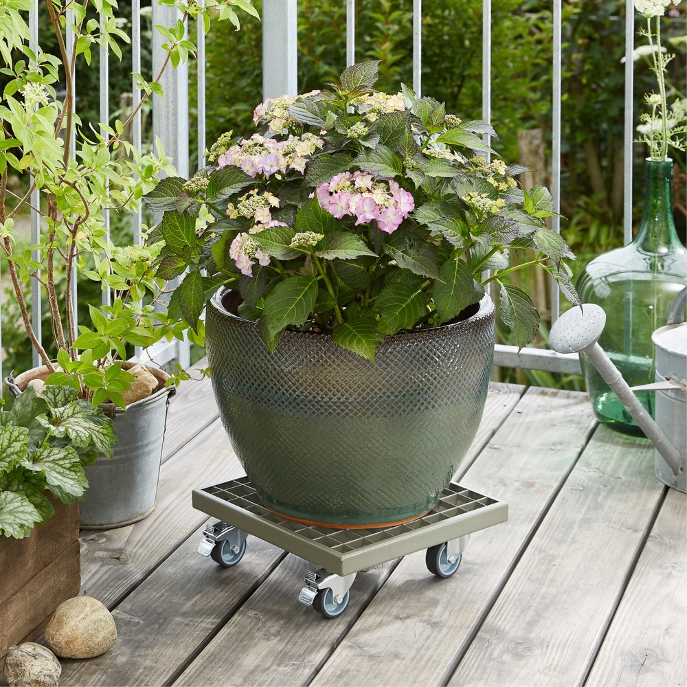 N° de l'image du produit 2 : WAGNER Rouleur pour plantes INDUSTRIAL STYLE - 29 x 29 x 9,5 cm, capacité de charge 200 kg