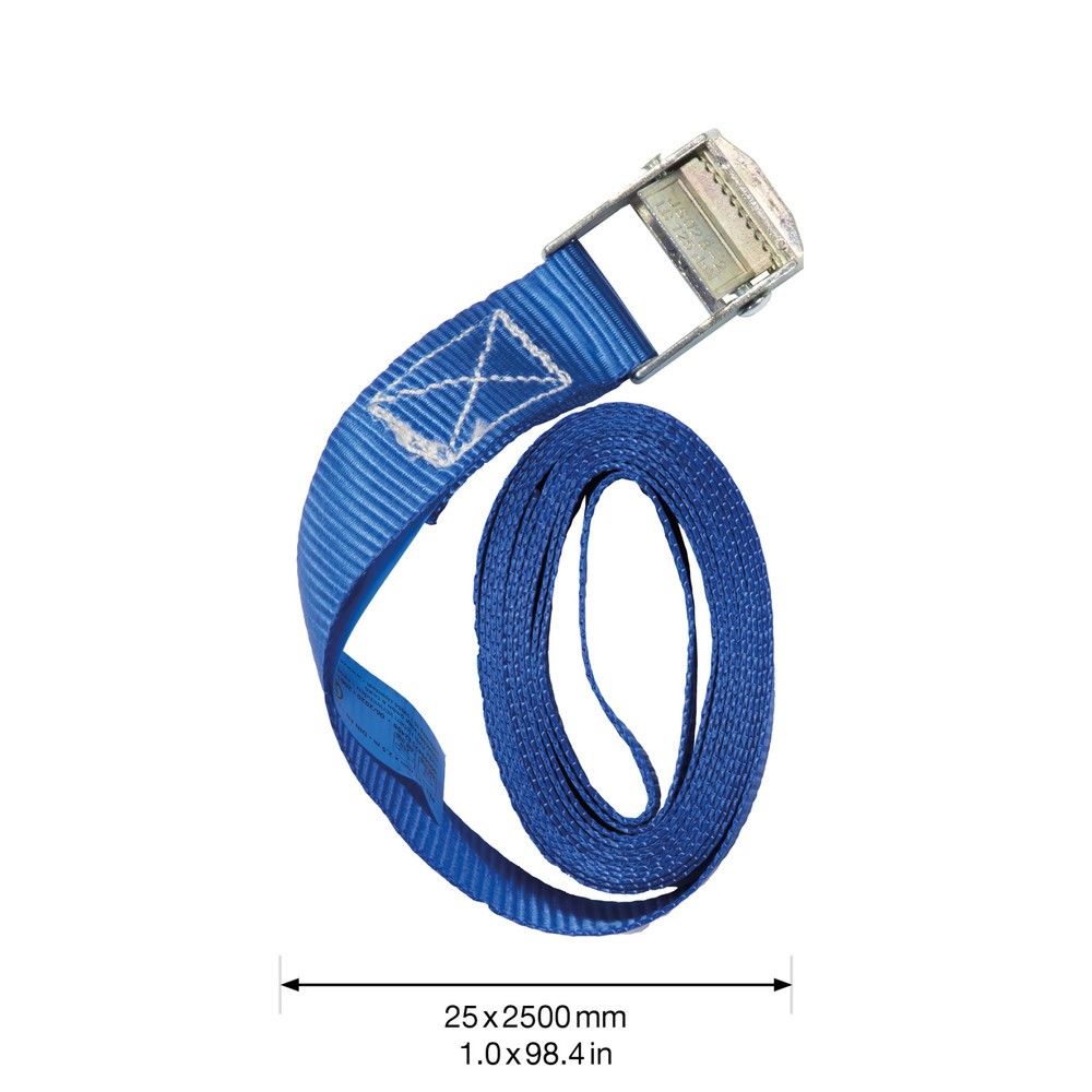 N° de l'image du produit 2 : WAGNER Sangle d'arrimage et de serrage 2 pcs. - 2,5 m de long, serrure de blocage en acier