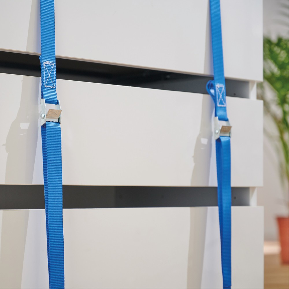 N° de l'image du produit 3 : WAGNER Sangle d'arrimage et de serrage 2 pcs. - 2,5 m de long, serrure de blocage en acier