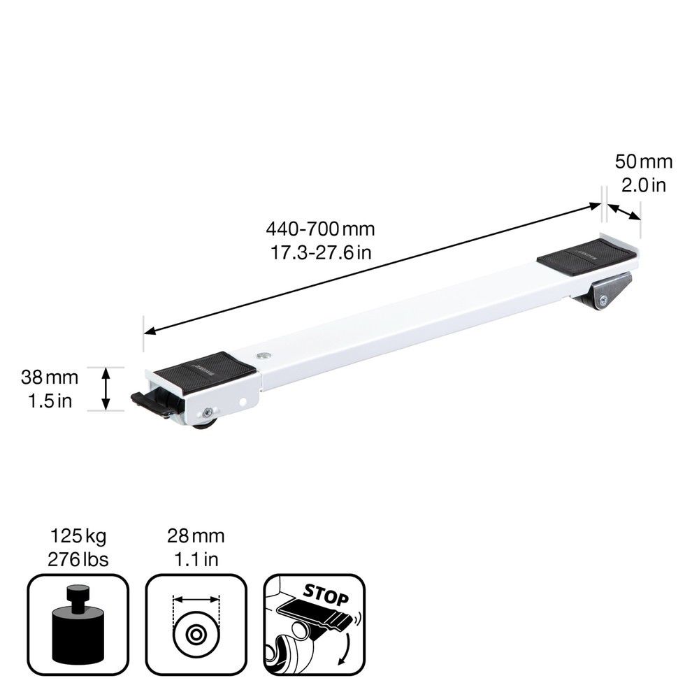 Produktabbildung Nr. 2: WAGNER Transporthilfe SCHIENE - 44,5-70 x 5 x 4 cm, TK 125 Kg