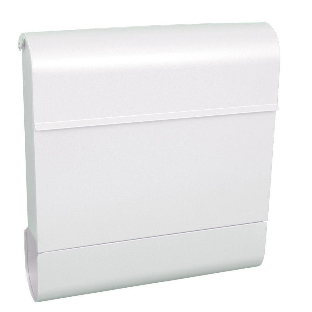 Produktabbildung Nr. 1: Wand-Briefkasten Armilan, aus verzinktem Stahl, mit Zylinderschloss, weiß