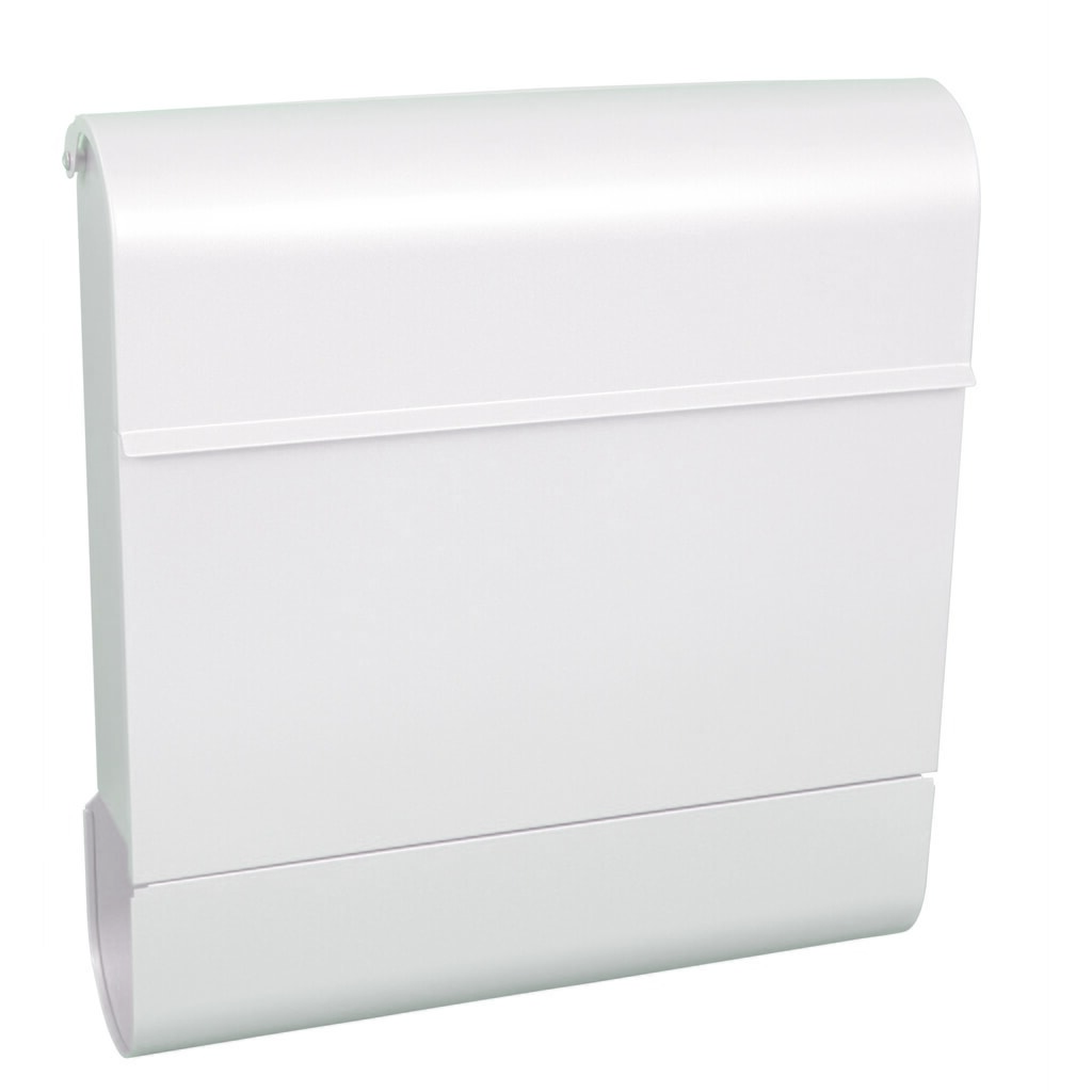 Produktabbildung: Wand-Briefkasten Armilan, aus verzinktem Stahl, mit Zylinderschloss, weiß