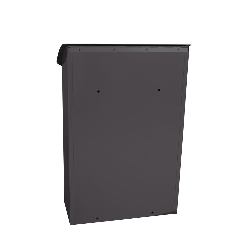 Wand-Briefkasten Denian, aus verzinktem Stahl, mit Zylinderschloss, anthrazit Produktabbildung Nr. 3: Wand-Briefkasten Denian, aus verzinktem Stahl, mit Zylinderschloss, anthrazit