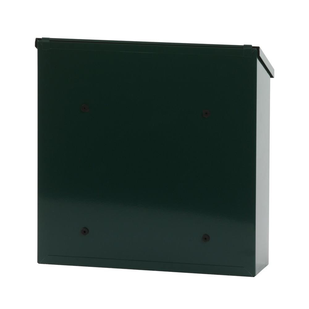 Produktabbildung Nr. 3: Wand-Briefkasten Malagan, mit Zylinderschloss, aus verzinktem Stahl, grün
