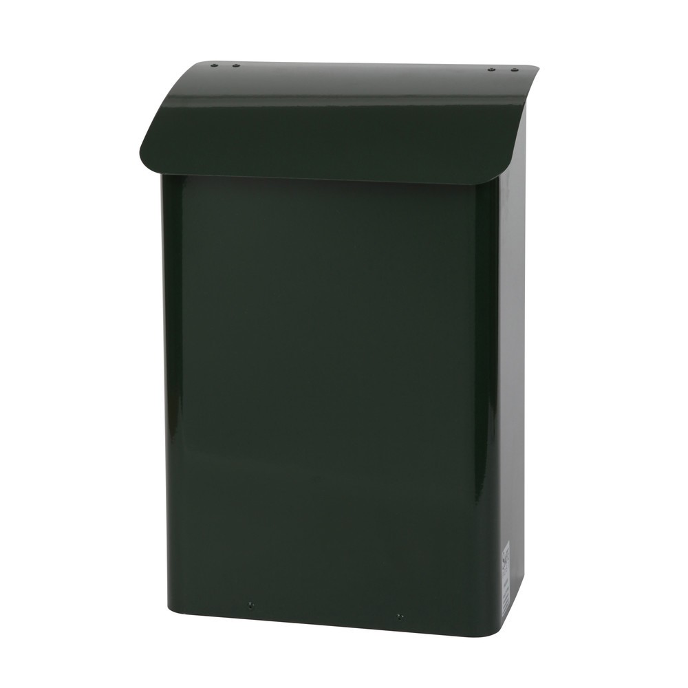 Produktabbildung: Wandbriefkasten, LxBxH 180 x 290 x 425 mm, mit abschließbarer Einwurföffnung, grün