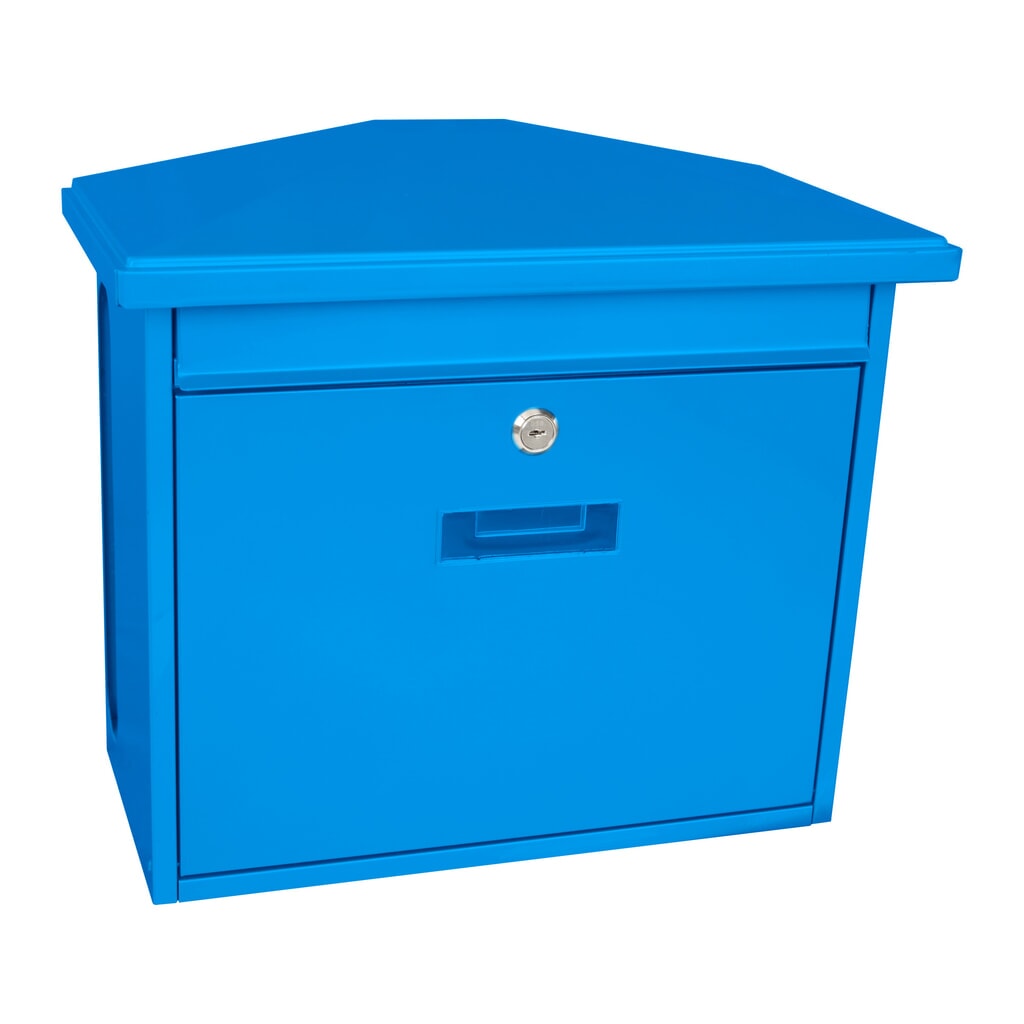 Produktabbildung Nr. 1: Wandbriefkasten Zamoran, aus verzinktem Stahl, blau