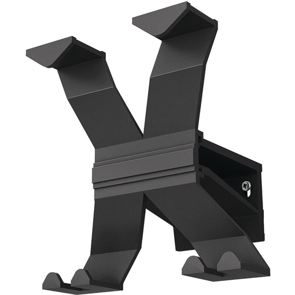 Produktabbildung Nr. 1: Wandgarderobe, 4Haken Länge 170 mm, Aluminium, tiefschwarz