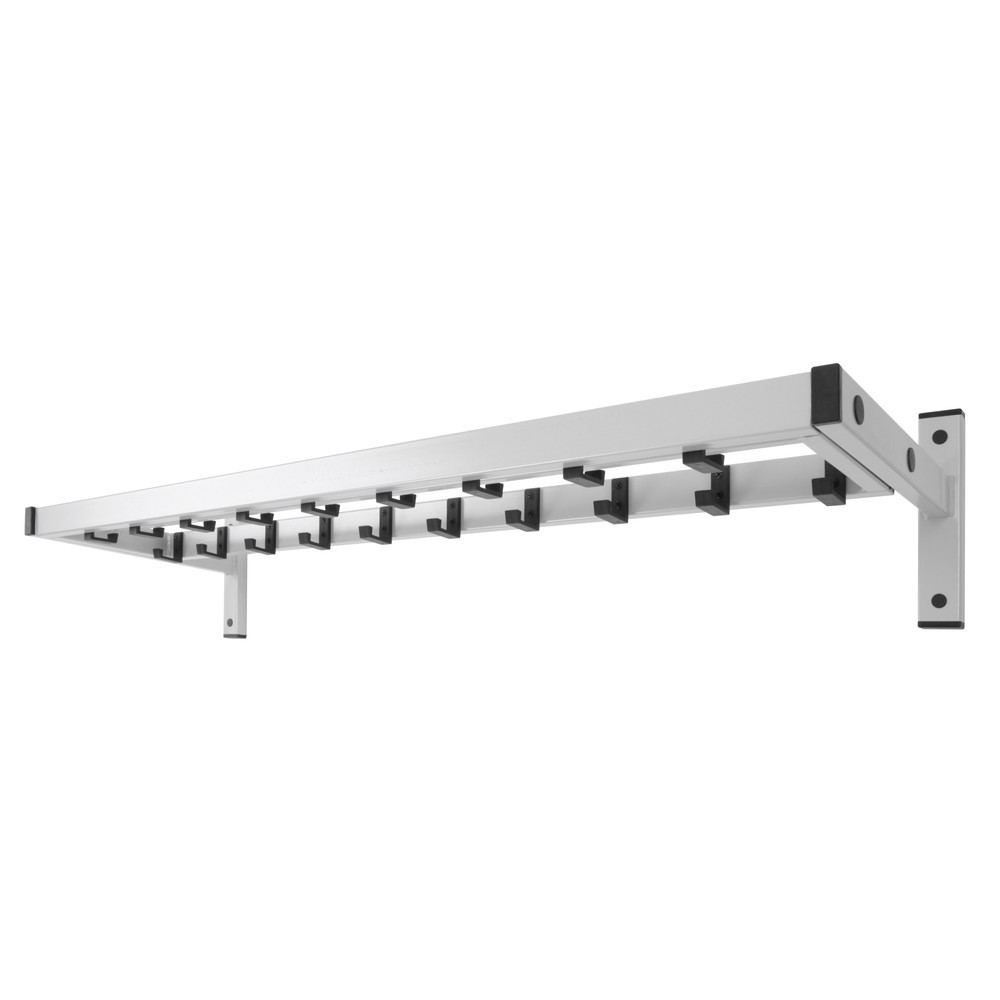 Product afbeelding: Wandgarderobe Safe, om vast te schroeven, grijs, 19 haken
