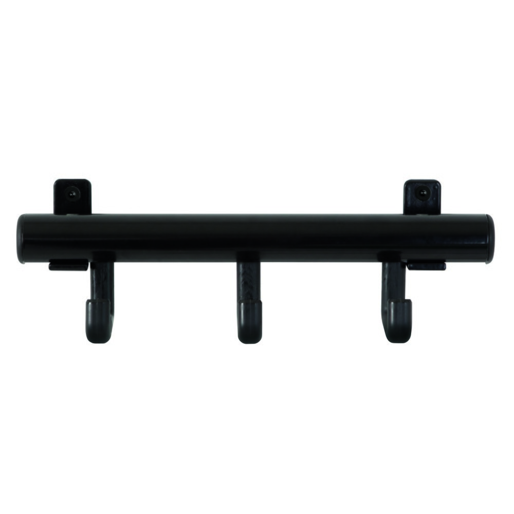 Produktabbildung: Wandgarderobe Techno, zum Anschrauben, 3 Haken, schwarz