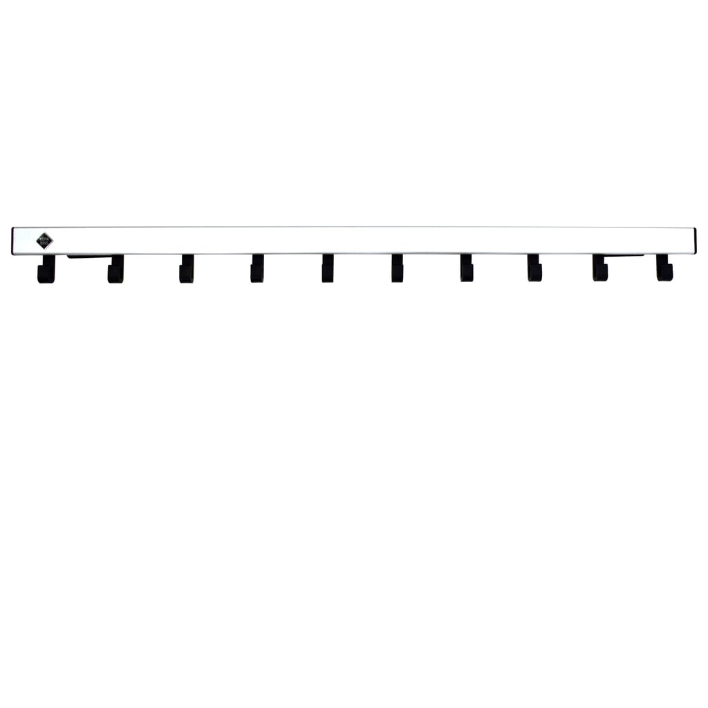 Wandgarderobe, zum Anschrauben, 10 Haken, grau, schwarz Produktabbildung Nr. 1: Wandgarderobe, zum Anschrauben, 10 Haken, grau, schwarz