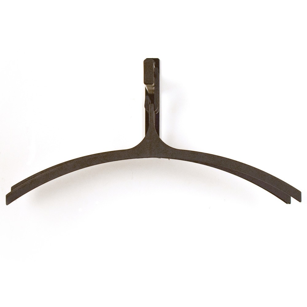 Produktabbildung Nr. 2: Wandgarderobe, zum Anschrauben, 2 Haken, inklusive 2 Kleiderbügel, grau, schwarz