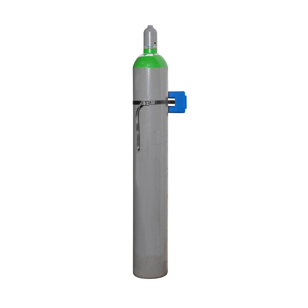 Wandhalterung für 1 Gasflasche, Zurrband, Flaschen-Ø 140-320 mm Produktabbildung: Wandhalterung für 1 Gasflasche, Zurrband, Flaschen-Ø 140-320 mm