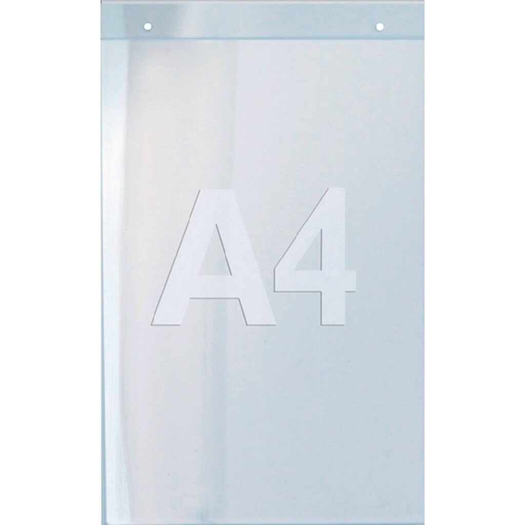 Produktabbildung: Wandprospekthalter, Acryl transparent, DIN A4 hoch